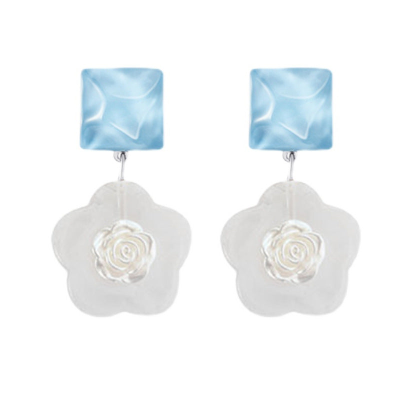 Camellia Bloom Luxury Clip-On Earrings