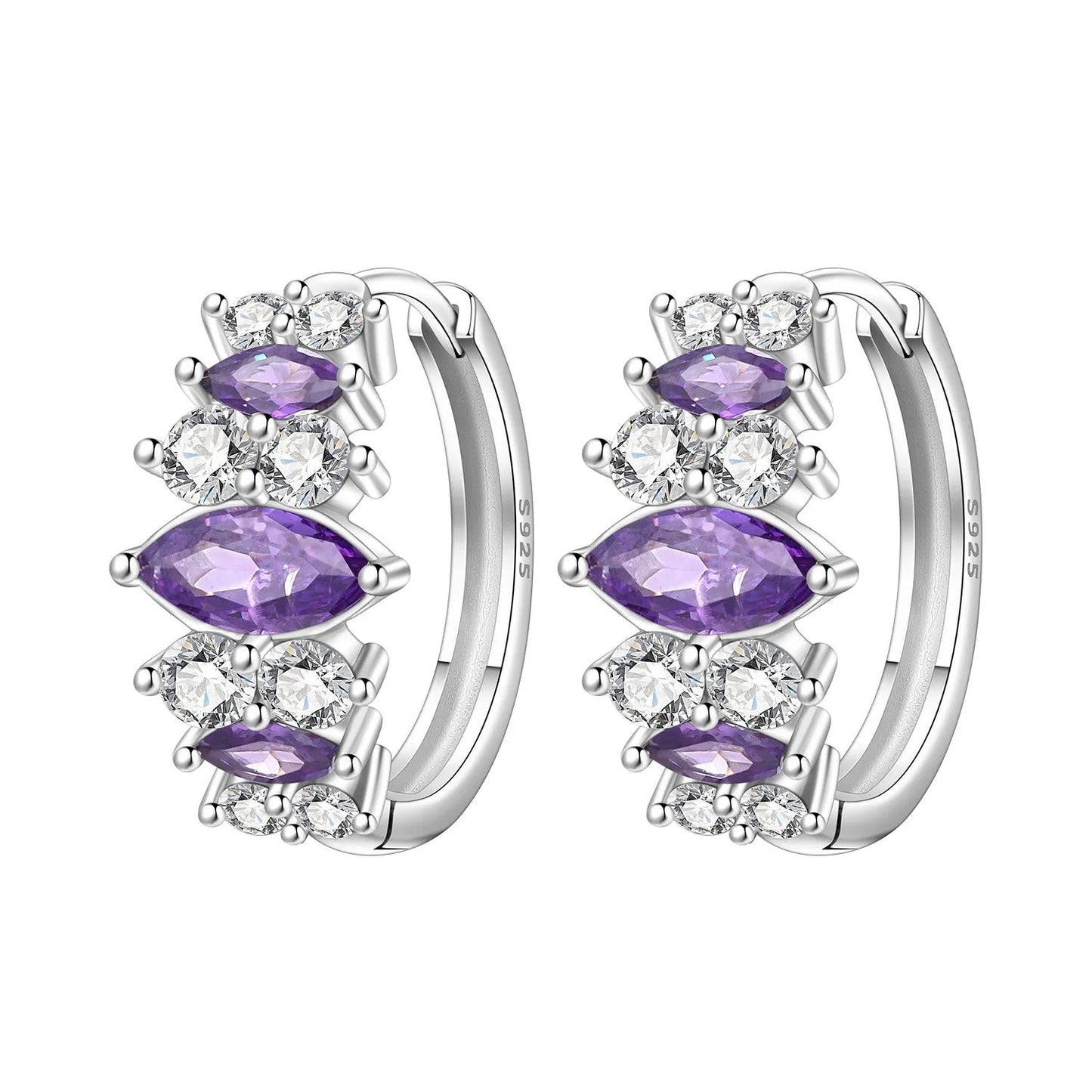 Dreamy Purple Zircon Earrings